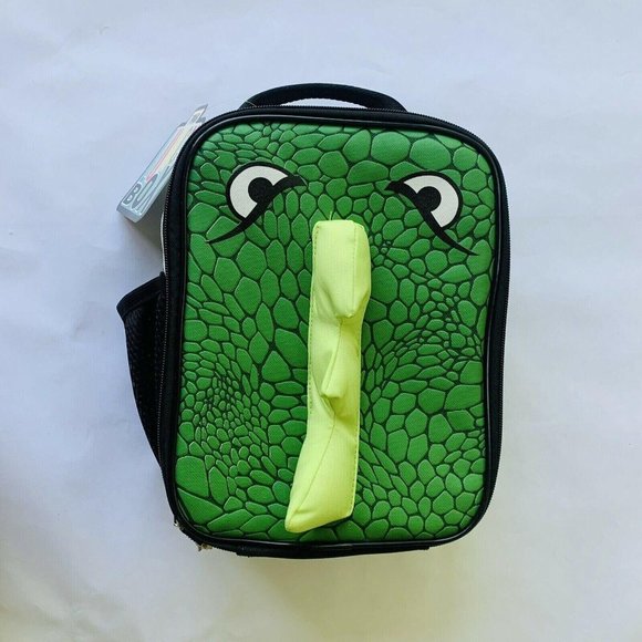 Other - 3D Dinosaur Lunch Box Bag with Drink Holder Insulated - Alligator